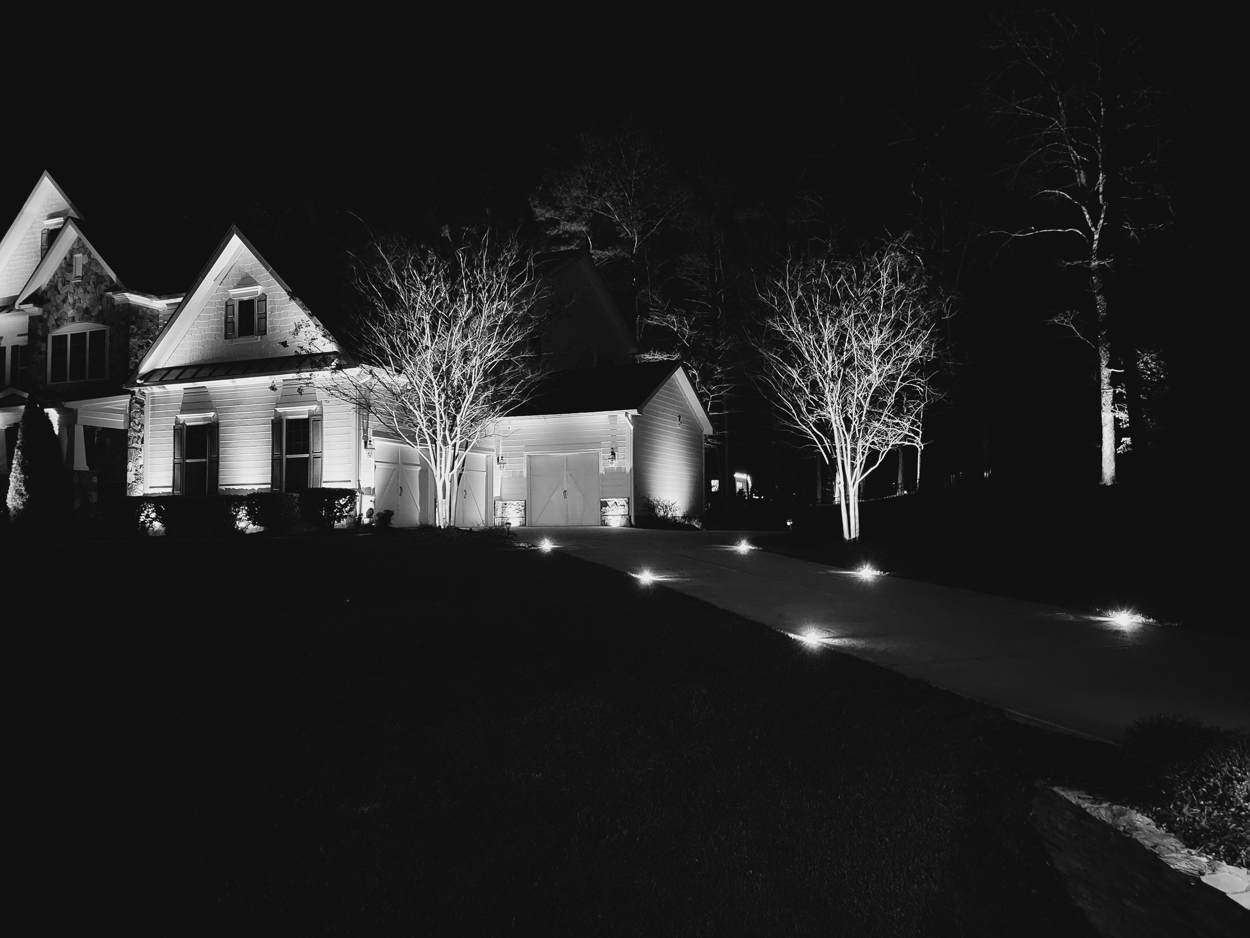 Hasentree landscape lights in wake forest